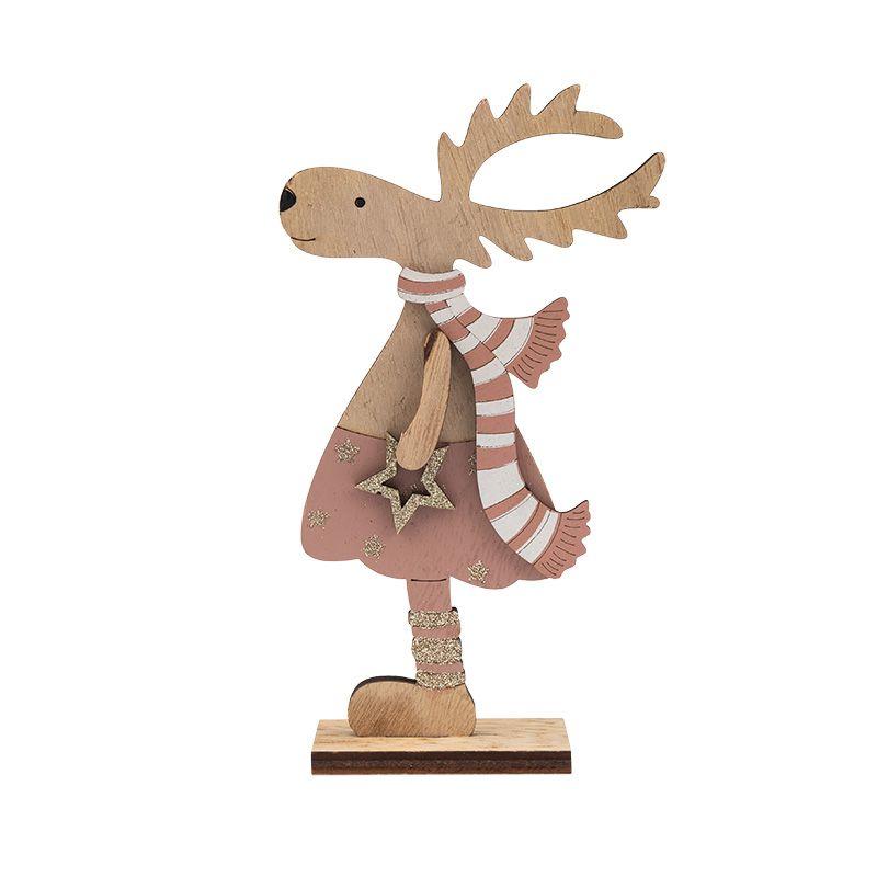 Фигура деревянная "Рождественский олень" 10.5х4х18см IP20 Neon-Night 504-006