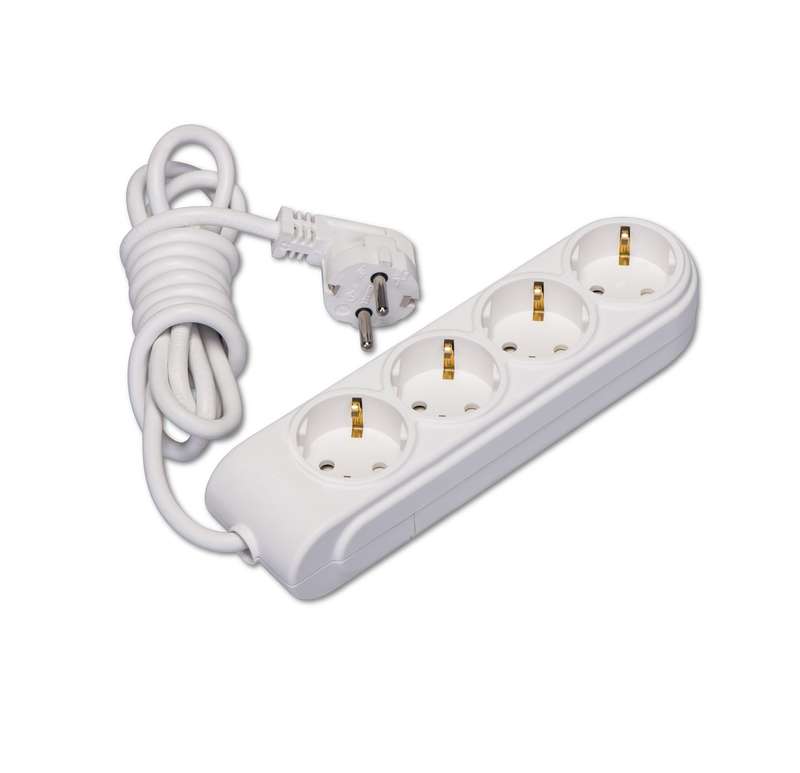 Удлинитель 4х10м с заземл. 16А IP20 защ. шторки Makel N4210083