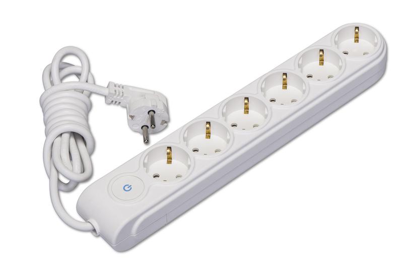 Удлинитель 6х5м с заземл. 16А IP20 ПВС 3х1.5 с выкл. защ. шторки Makel N6310064