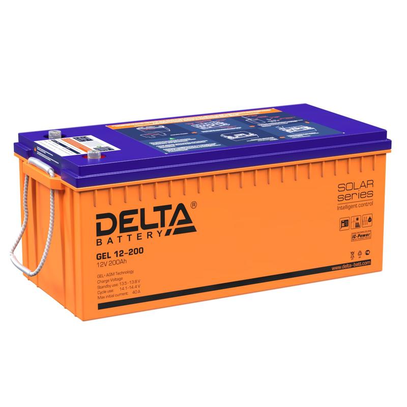 Аккумулятор GEL 12В 200А.ч GEL 12-200 Delta 4614010140004