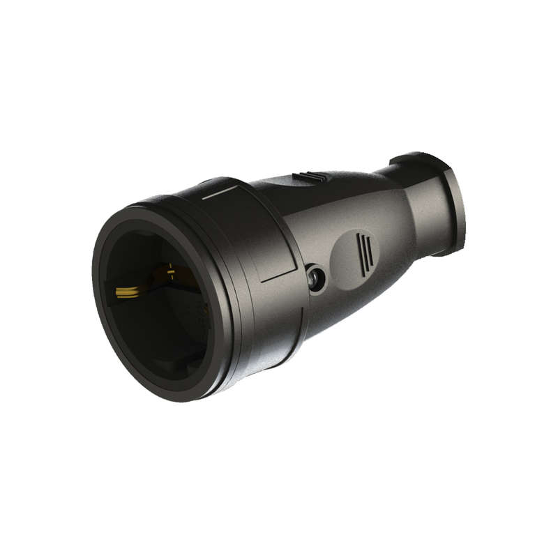 Разъем штепсельный РА16-005 УХЛ3 16А IP44 250В с заземл. каучук без крышки (инд. упак.) Витебск0204-00010