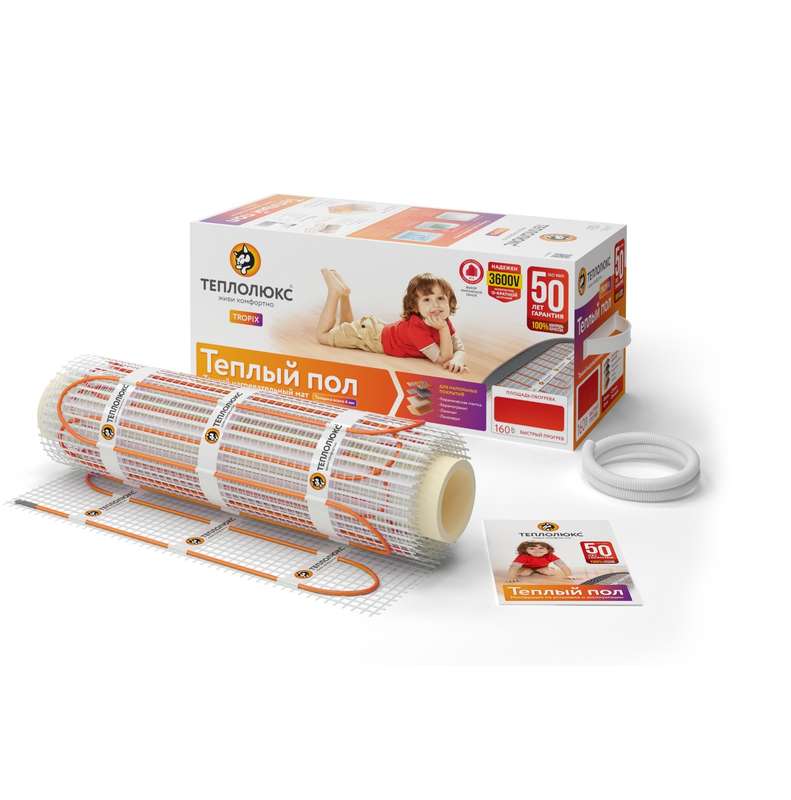 Комплект "Теплый пол" (мат) Tropix МНН 1920Вт/12.0кв.м Теплолюкс 100035729200
