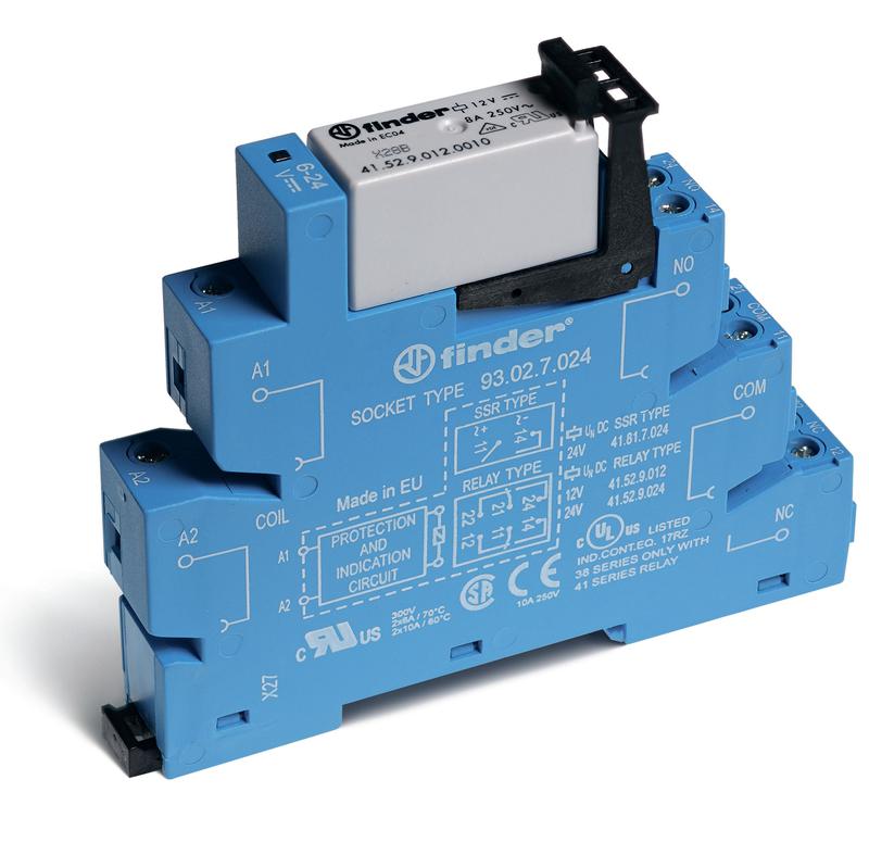 Модуль интерфейсный электромеханич. реле 1CO 16А AgNi 24В DC (чувствит.) IP20 винт. клеммы FINDER 380170240050