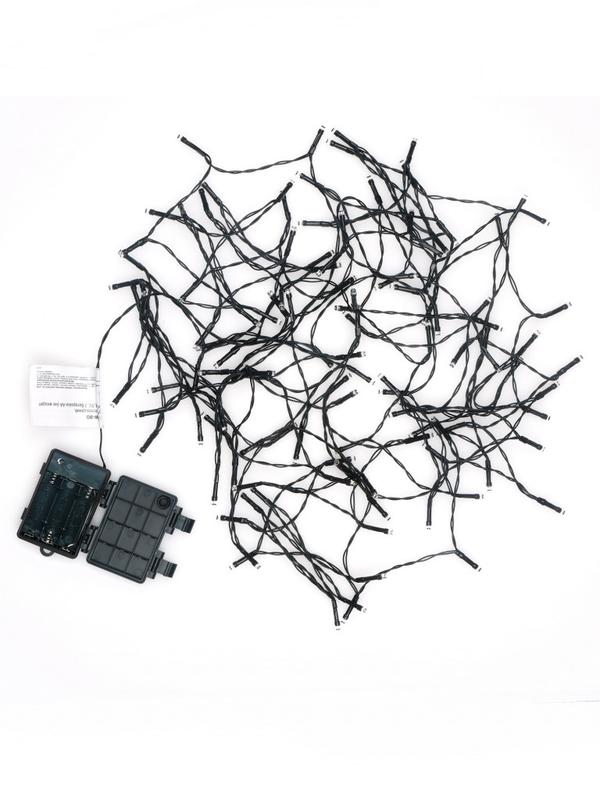 Гирлянда светодиодная "Нить" LD200-GW-BO 20м 200LED бел. уличная 8 режимов элементы питания 3хAA SHLights 4690601045454