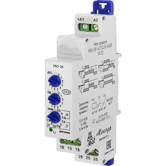 Реле времени РВО-26М ACDC24-240B УХЛ4 Меандр A8302-16936861