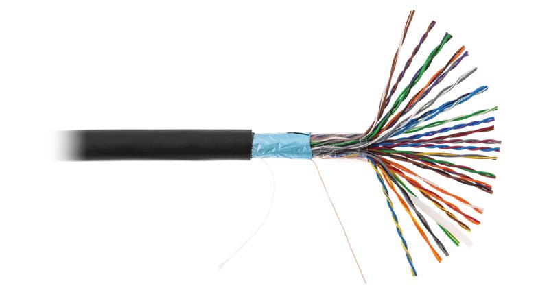 Кабель F/UTP кат.5 (класс D) 25 пар 100МГц ОЖ BC чистая медь внешн. PE до -40град.C черн. (уп.305м) NETLAN EC-UF025-5-PE-BK-3