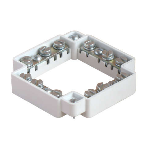 Колодка клеммная с винтовыми зажимами 62х62х12 24 контакта на 16А 380 В для проводников сечением 0.35-2.5кв.мм Epplast 38010