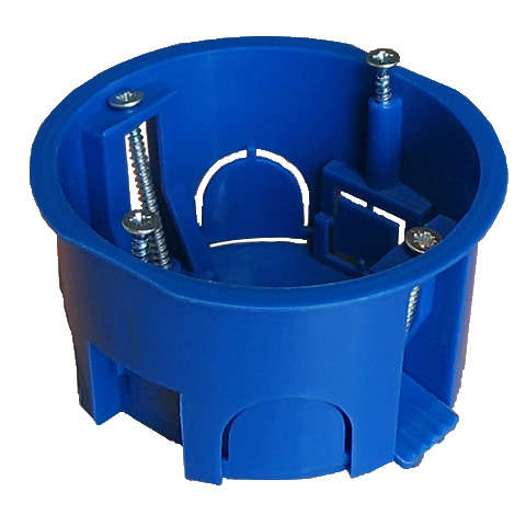 Коробка установочная СП d70х40 с винтами пластик. лапки для г/к Epplast 155175