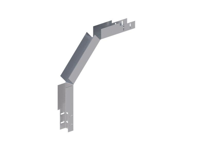 Лоток монтажный угловой 90град. вниз 50х50 сталь 1мм ЛУ90Н.50.50.454.1.1 гор. оцинк. СОЭМИ Н0121330321