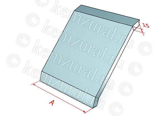 Крышка для угла для поворота трассы вниз на 90град. осн.100 сталь 1.2мм КЛс 100-90 УТ1.5 КЭМЗ 118 101104 14