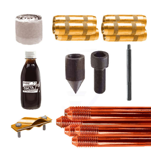 Комплект заземления верт. EZ–9 d14мм (дл.6х1.5м) в коробке EZETEK 60262