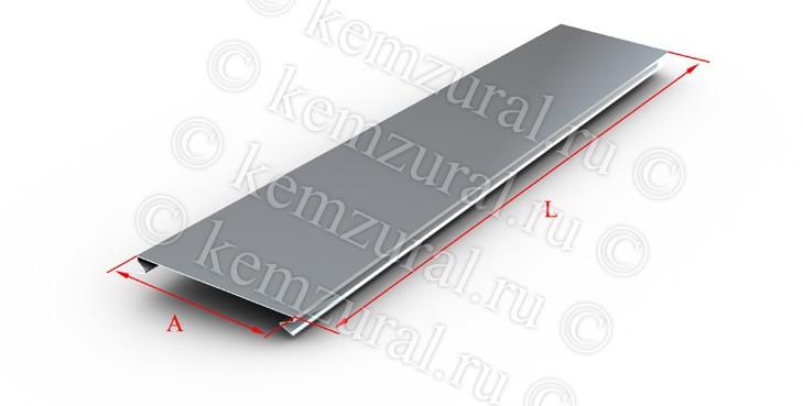 Крышка для лотка замковая осн.150 L3000 сталь 1мм КЛЗ 150 УТ1.5 КЭМЗ 246 151133 14