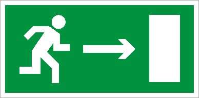 Пиктограмма "Выход направо" ПЭУ 002 135х260 SIRAH IP65 СТ 2502002600