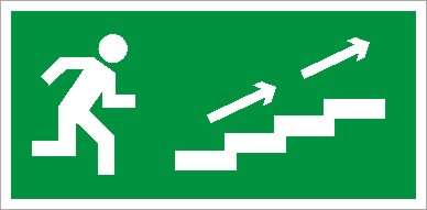 Пиктограмма "По лестнице вверх направо" ПЭУ 006 135х260 SIRAH IP65 СТ 2502002640