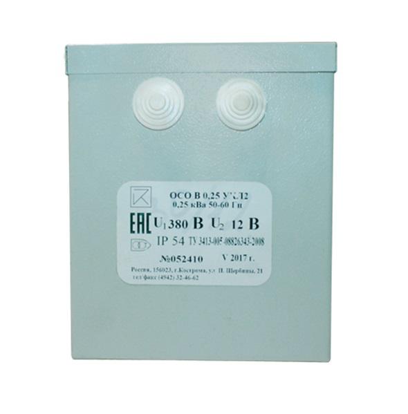 Трансформатор ОСОВ-0.25 220/24В УХЛ2 Кострома ОС0000011255