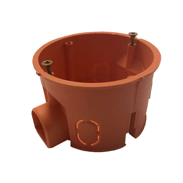 Коробка установочная СП 68х45 IP30 с каб-каналом для сплошных стен негорюч. оранж. ГУСИ С3М3 Нг Евро