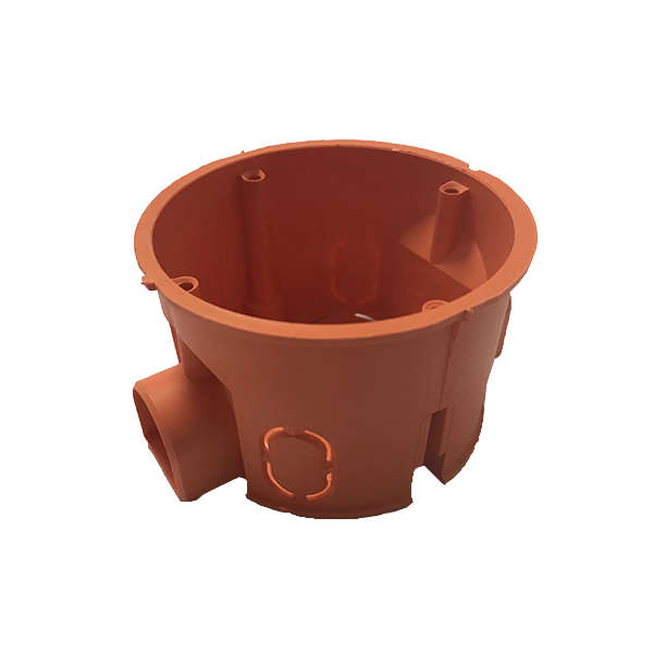 Коробка установочная СП 68х45 IP30 с каб-каналом для сплошных стен без саморезов негорюч. оранж. ГУСИ С3М3 БС Нг Евро