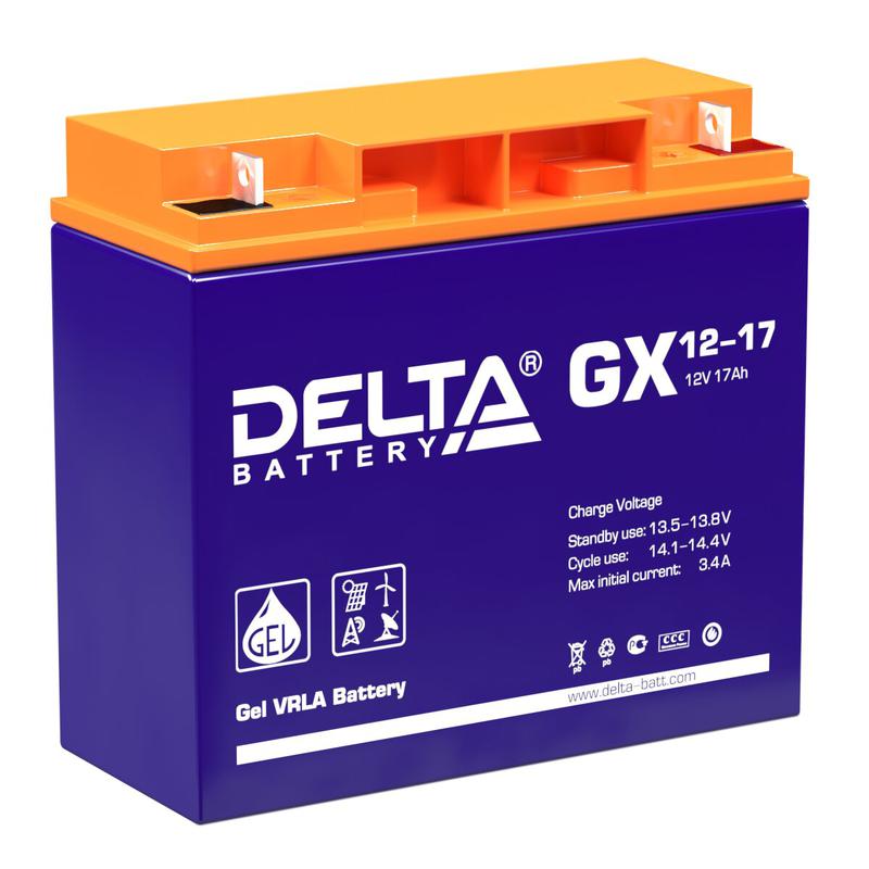 Аккумулятор GEL 12В 17А.ч GX 12-17 Delta 4614010170005