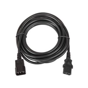 Кабель питания разъем C14 IEC 60320/разъем C13 IEC 60320 3х1кв.мм 250В 10А 5м черн. NIKOMAX TLK-PCM10-050