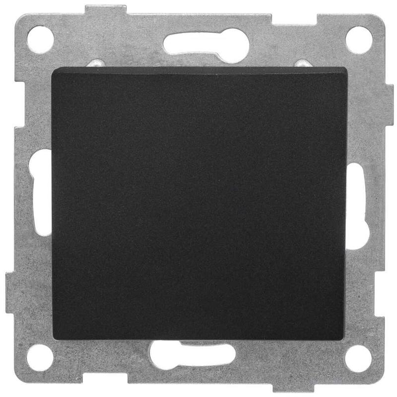 Выключатель 1-кл. СП Bravo 10А 250В самовозвратный механизм графит GUSI С10В6-010