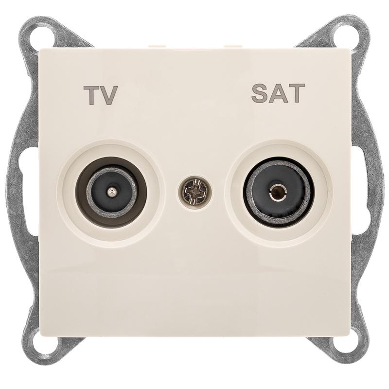 Розетка телевизионная оконечная TV/SAT СП Bravo механизм беж. GUSI С10TS1-003