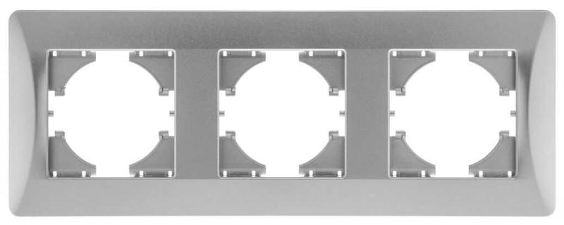 Рамка 3-м Ugra серебр. GUSI С1130-004