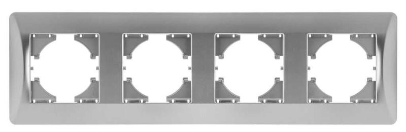 Рамка 4-м Ugra серебр. GUSI С1140-004