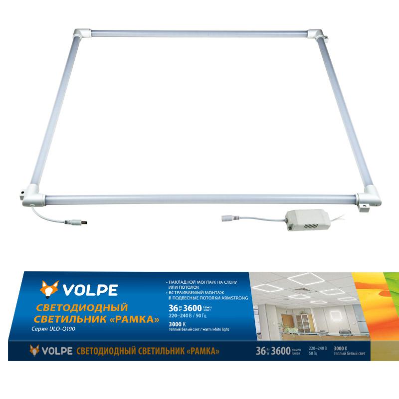 Рамка ULO-Q190 6060-36W/3000К WHITE бел. Uniel UL-00004085