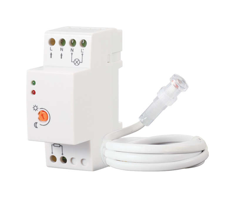 Фотореле FR-05 10А 5-50Лк IP44 на DIN-рейку с выносным фотодатчиком бел. Duwi 25874 2