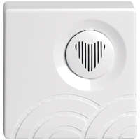 Звонок проводной Диалог 12 мелодий 220В 80-90дБА улучшенная акустика с кнопкой и проводом бел. МОНОМАХ ДЛ-02С