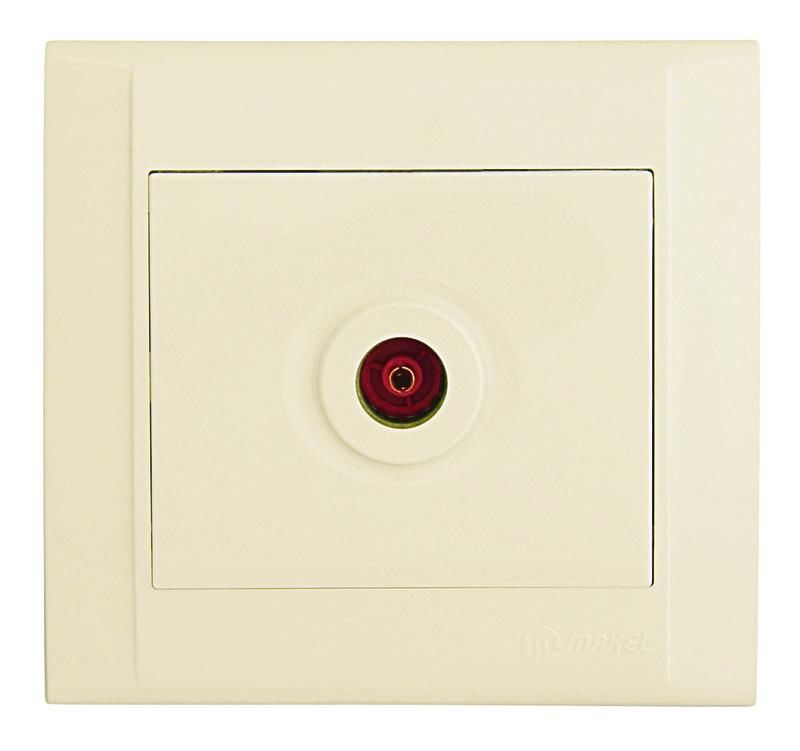 Розетка телевизионная оконечная TV СП Defne крем. Makel 42010027