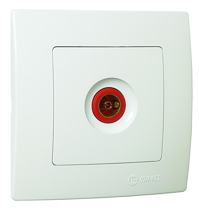 Розетка телевизионная проходная TV СП Lillium Natural Kare бел. Makel 32001007