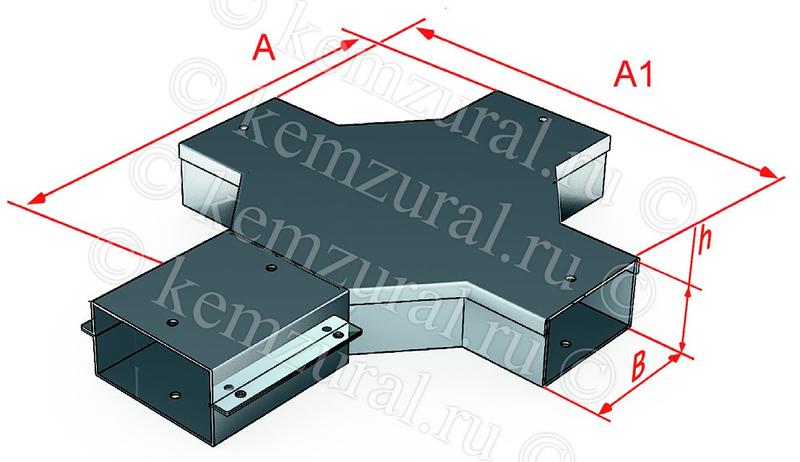 Секция крестообразная для кабельных лотков