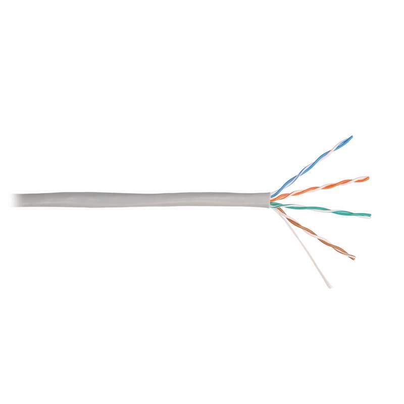 Кабель U/UTP кат.5E (класс D) 4 пары 24 AWG (0.49мм) тест по ISO/IEC 100МГц ОЖ BC чистая медь внутр. PVC нг(А) сер. (уп.305м) NIKOLAN NKL 2100A-GY