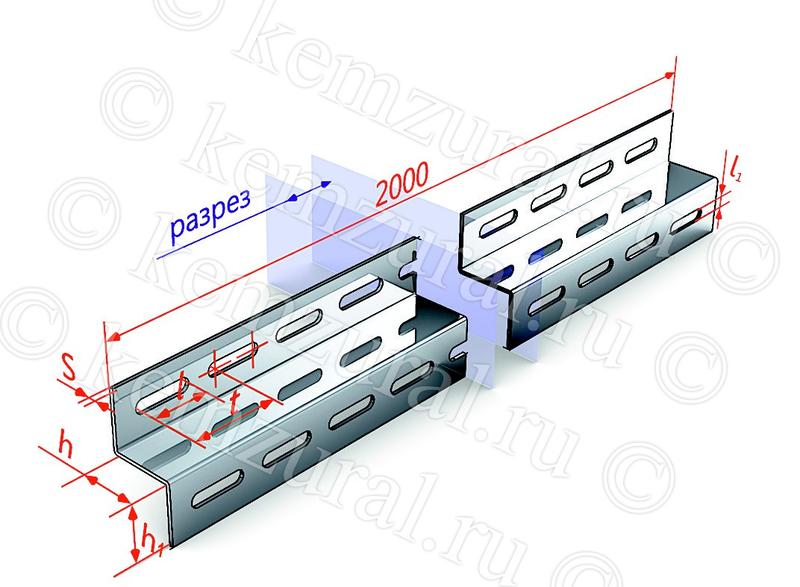 Профиль 62х40х32 L2000 сталь 2мм К241 УХЛ1 гор. оцинк. КЭМЗ 465 323226 19