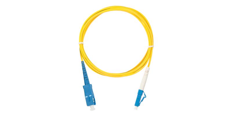 Шнур волоконно-оптический переходной одномод. 9/125мкм стандарта OS2 SC/UPC-LC/UPC одинарный LSZH нг(A)-HFLTx 2мм желт. 10м NIKOMAX NMF-PC1S2C2-SCU-LCU-010
