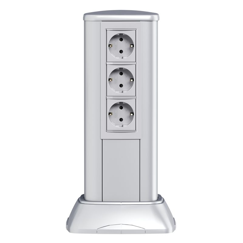 Розетка 1-м 2мод. Viva 16А IP20 2P+E с заземл. защ. шторки сер. DKC 45025