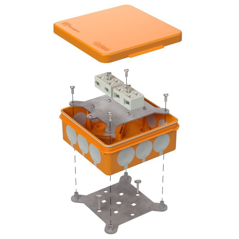 Коробка огнестойкая ОП двухкомпонентн. 60-0303-FR6.0-4-4-Р Е15-Е60 100х100х40 Промрукав 60-0303-FR6.0-4-4-Р
