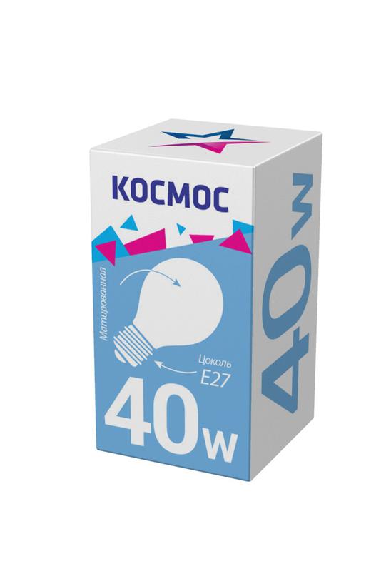 Лампа накаливания 40Вт A50/A55 матовая E27 230В КОСМОС LKsmSt55Fr40E27v2