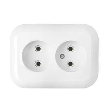 Розетка 2-м СП 16А IP20 без заземл. бел. Bylectrica РС16-237