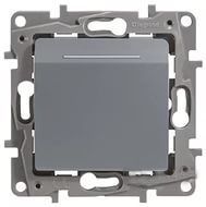 Выключатель карточный 1-кл. СП Etika 2А IP20 с выдержкой времени и подсветкой для гостиничных номеров механизм алюм. IEK 672493