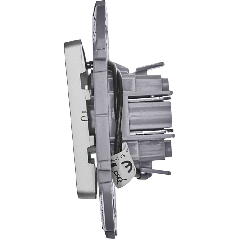 Выключатель 1-кл. Inspiria 10А IP20 250В 10AX с подсветкой/индикацией механизм алюм. IEK 673612