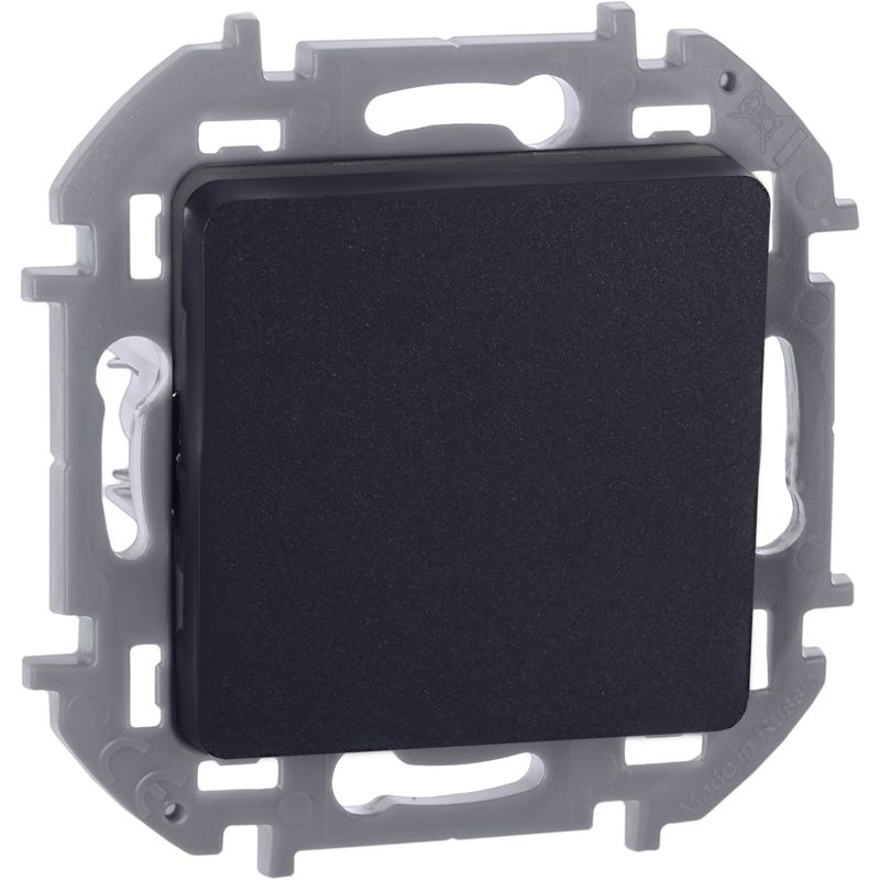 Выключатель кнопочный Inspiria 6А 250В без фиксации НО/НЗ механизм антрацит IEK 673693