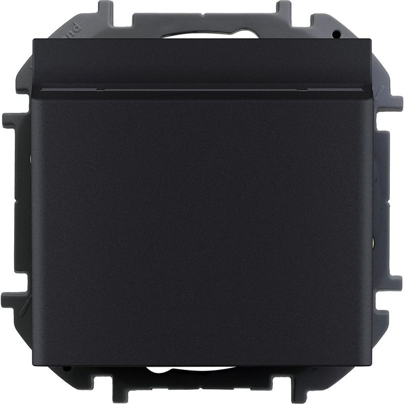 Выключатель Inspiria для гостиничных номеров механизм антрацит IEK 673803