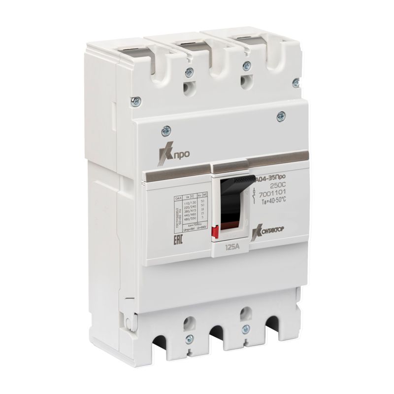 Выключатель автоматический 3п 125А 18кА ВА04-35 Про 250C Контактор 7001101