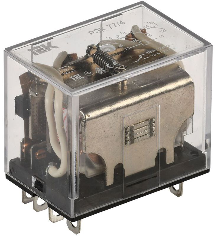 Реле РЭК 77-4 10А 24В AC IEK RRP10-4-10-024A