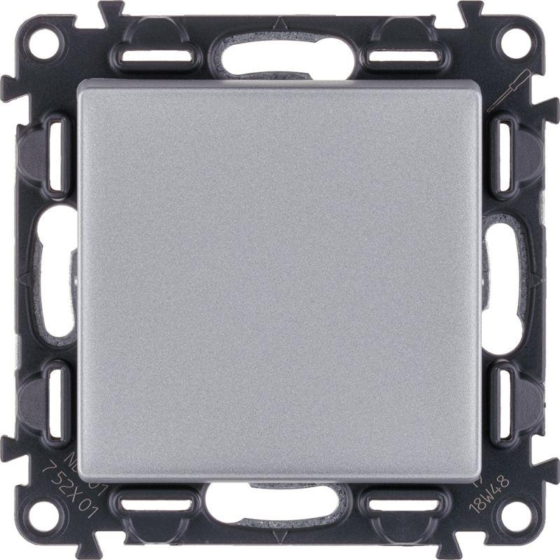 Выключатель 1-кл. СП Valena Life 10А IP20 250В 10AX с лицев. панелью безвинтов. зажимы механизм алюм. Leg 752601