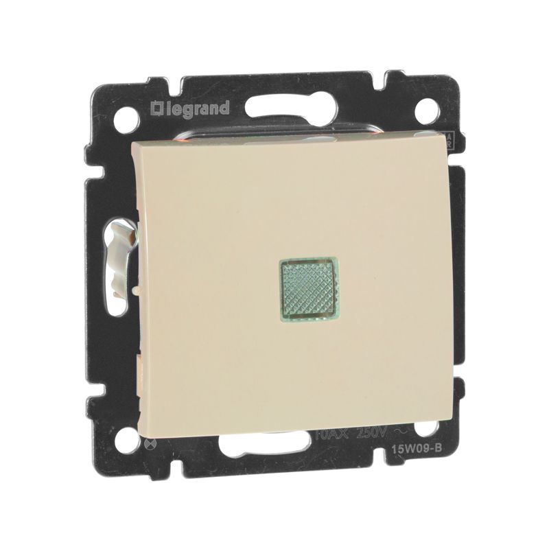 Выключатель 1-кл. СП Valena 10А IP31 250В с зел. индикацией механизм сл. кость IEK 774310