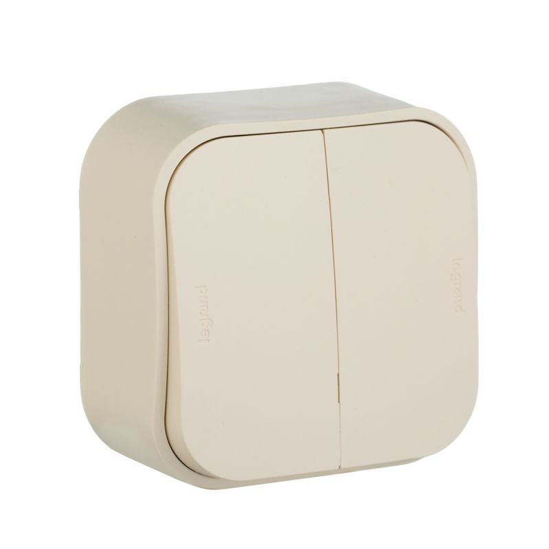 Выключатель 2-кл. ОП Quteo 10А IP20 10AX сл. кость IEK 782232