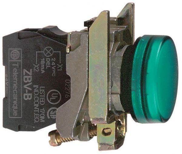 Лампа светосигнальная d22мм 230-240В зел. SchE XB4BVM3